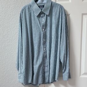 Nautica Men's Green Check Button-Down Shirt
